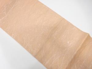 紗　芝草模様織り出し　袋帯